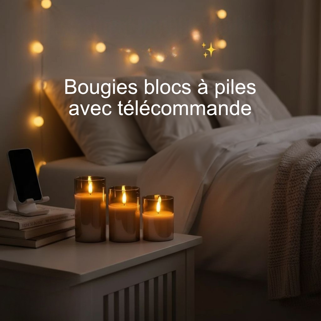 Bougies Sans Flammes – Avec télécommande et minuterie.