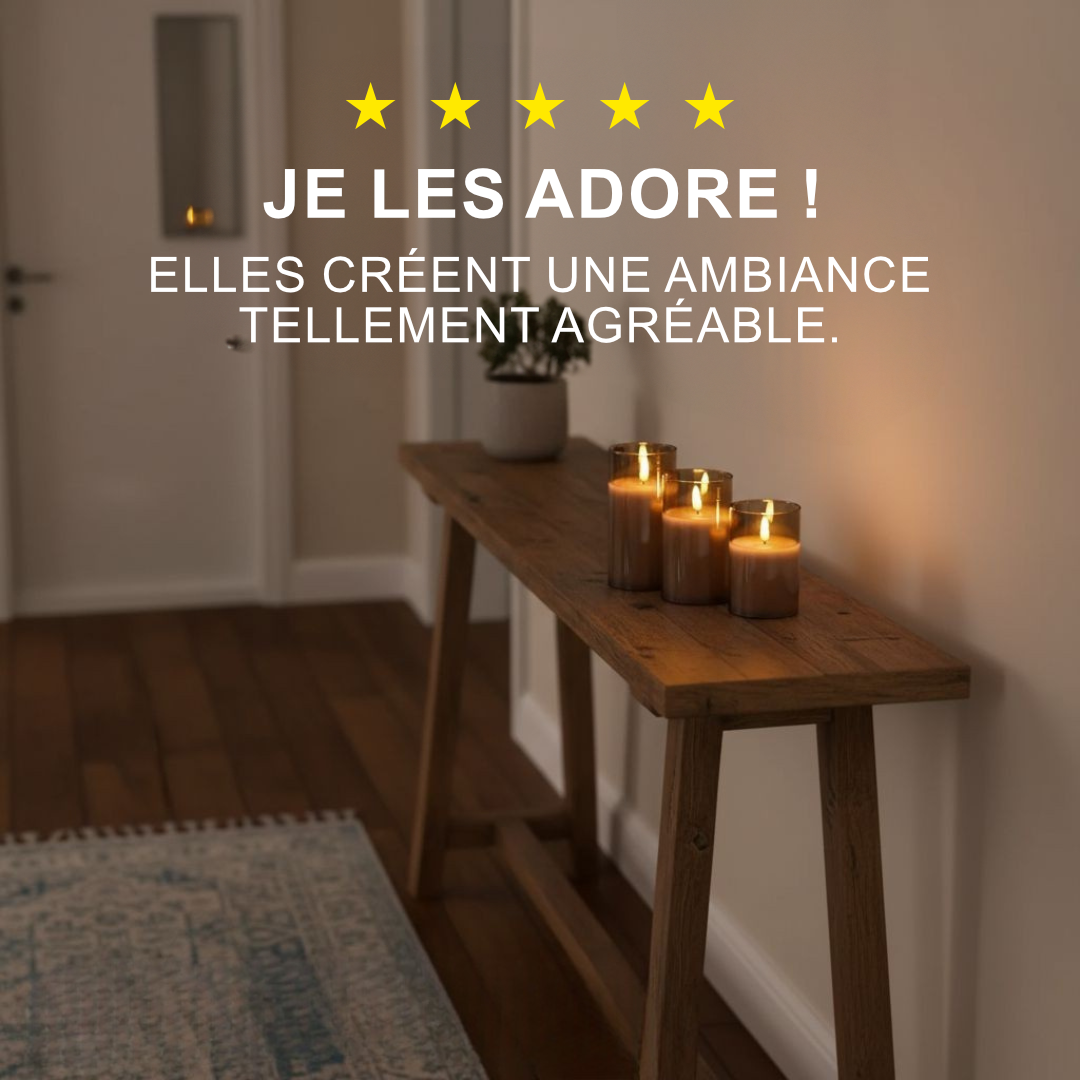 Bougies Sans Flammes – Avec télécommande et minuterie.