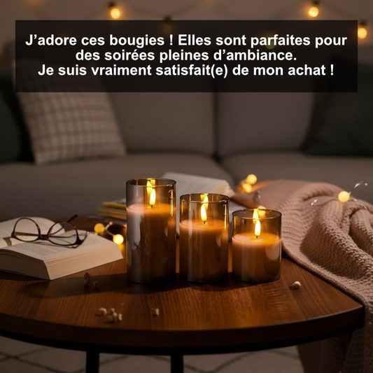 Bougies Sans Flammes – Avec télécommande et minuterie.